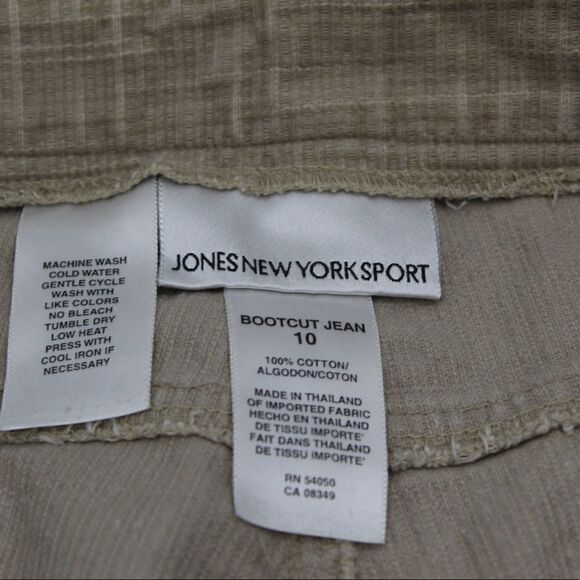 Tan 100% Cotton bootcut jones New York sport pants - Picture 6 of 9